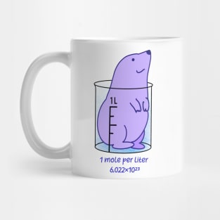 One mole per litre Chemistry Pun Mole Mug